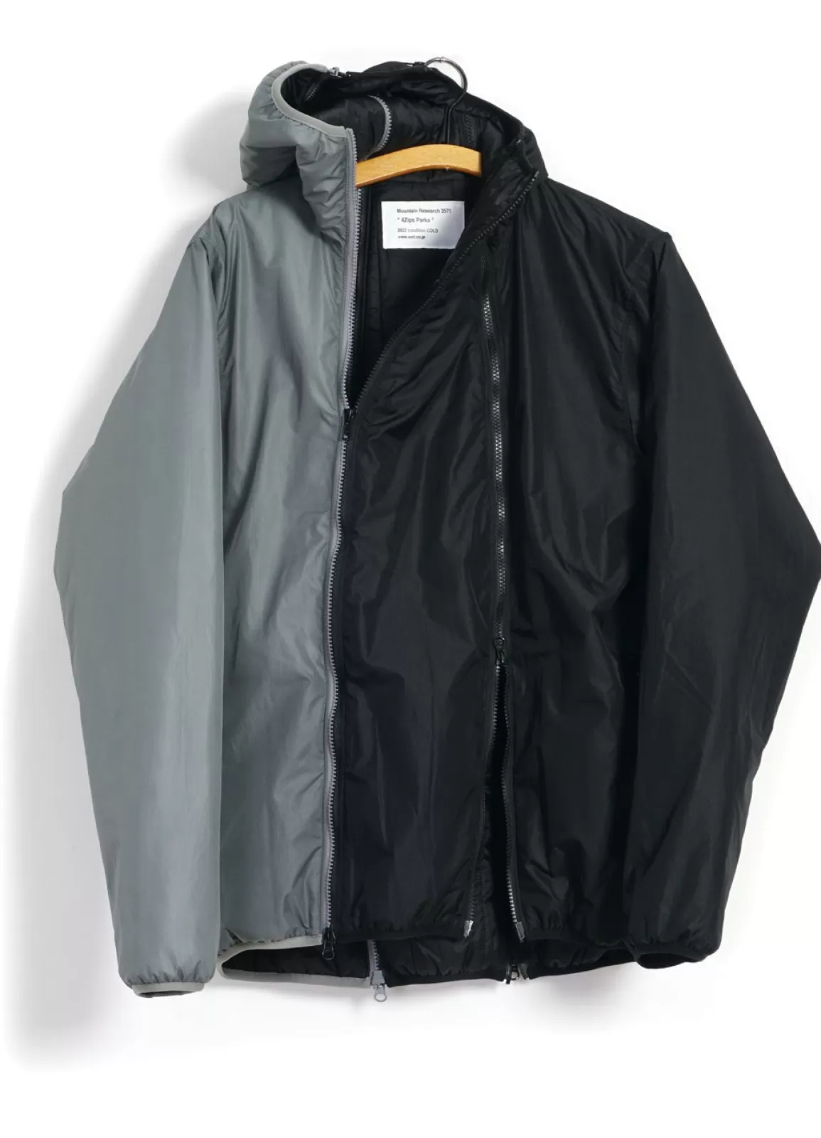 Online 4 Zips Parka | Black/Grey Jacket & Coats