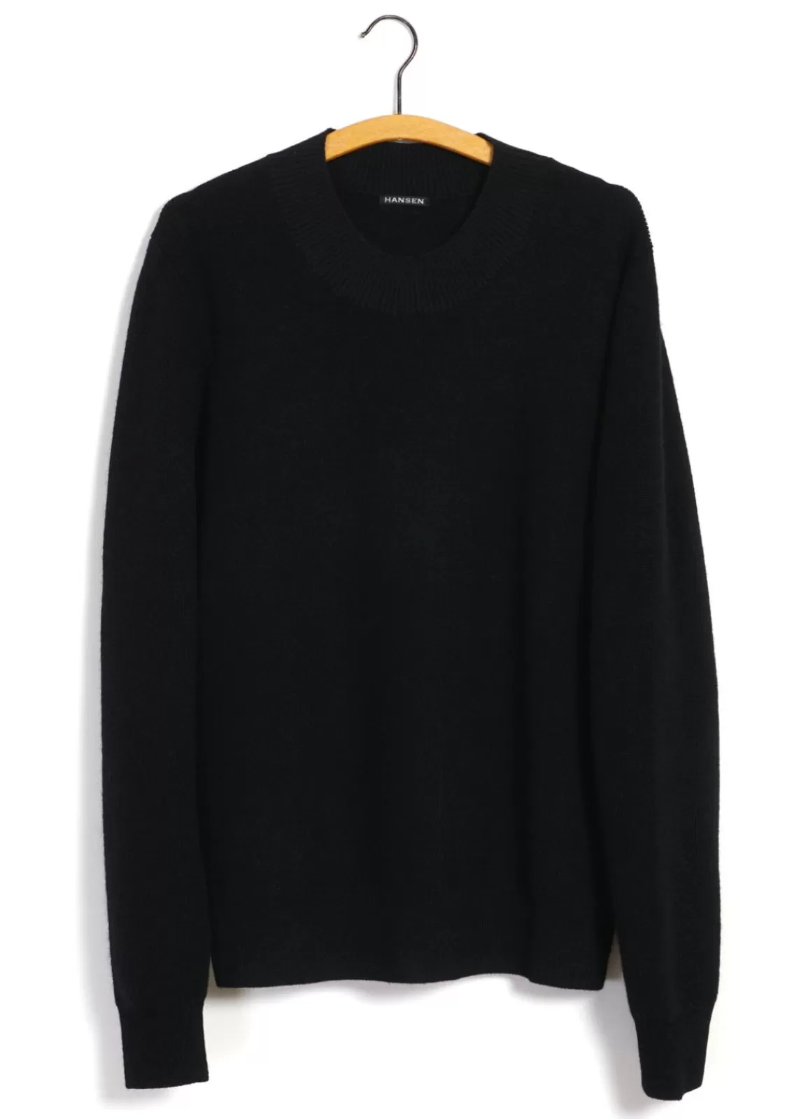 Clearance Andre | Knitted Crew Neck Sweater | Black Knitwear