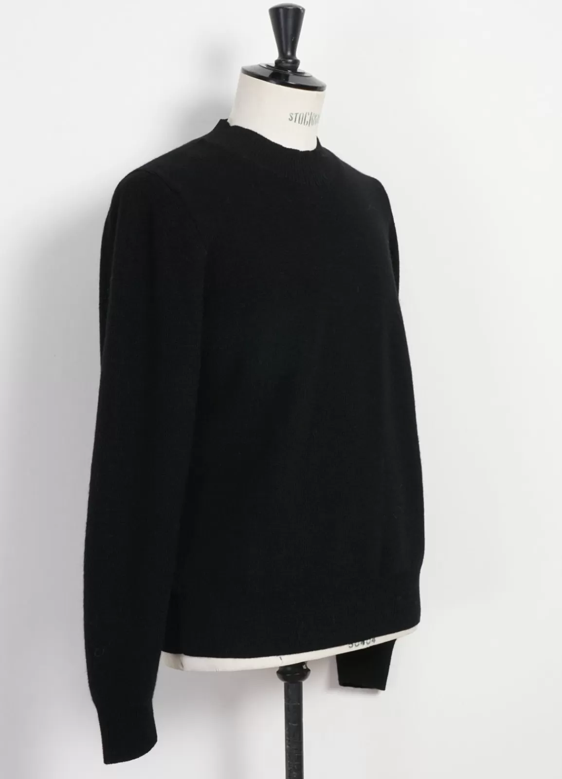 Clearance Andre | Knitted Crew Neck Sweater | Black Knitwear