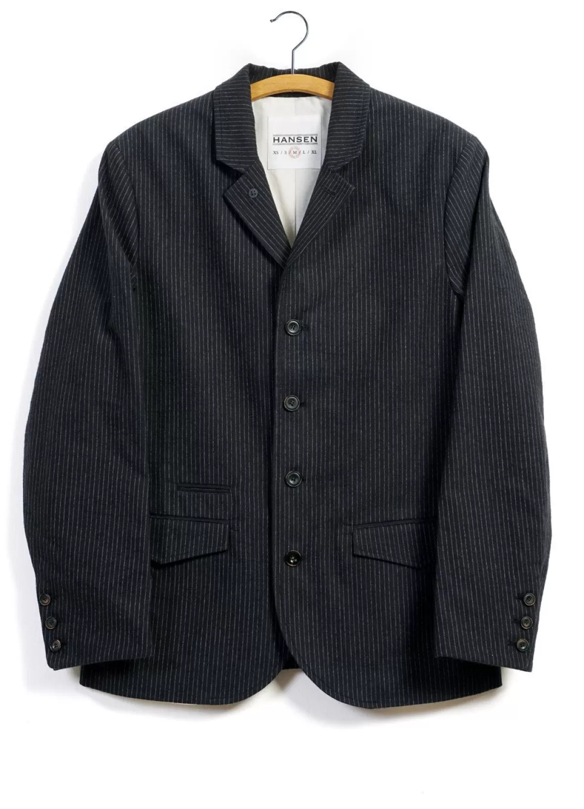 Cheap Anker | Casual 4-Button Blazer | Black Pin Blazers