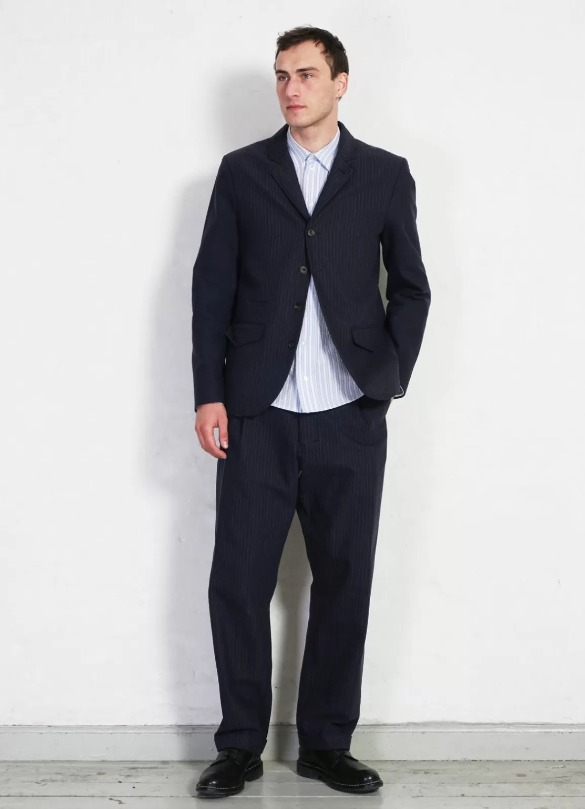 Best Sale Anker | Four Button Classic Blazer | Blue Pin Blazers