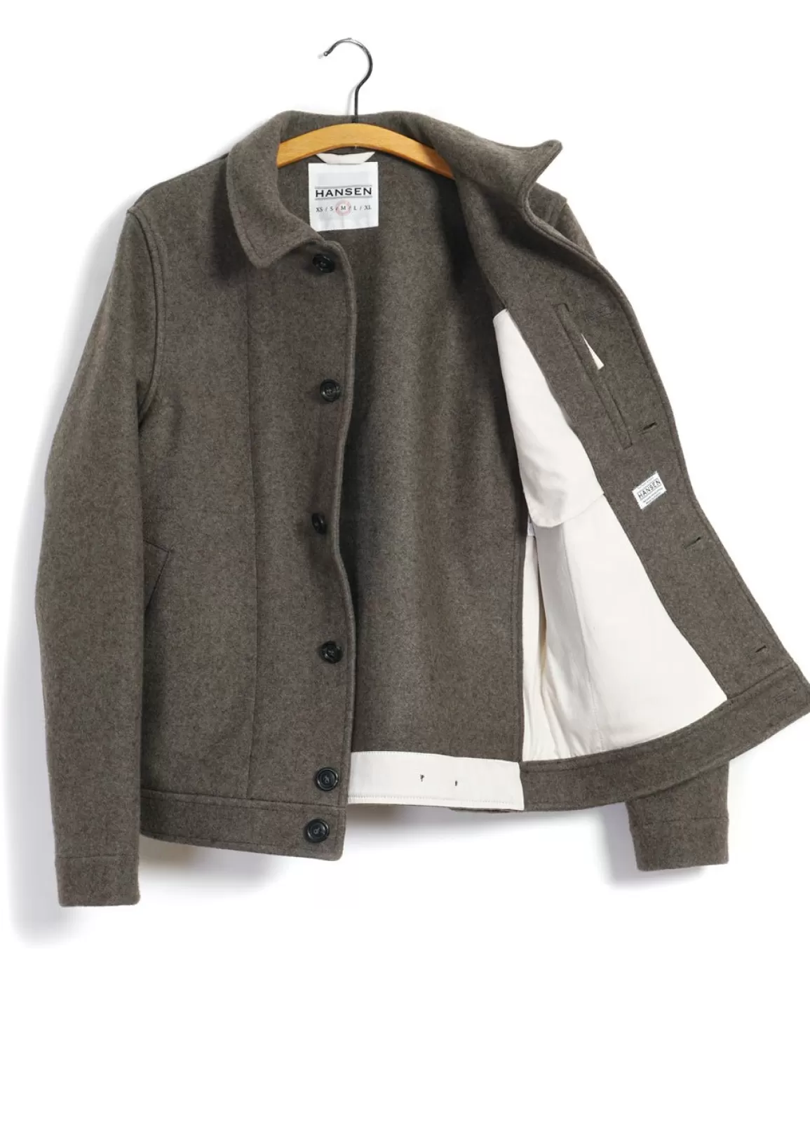 Cheap Atlas | Short Wool Felt Jacket | Grey Brown Jacket & Coats