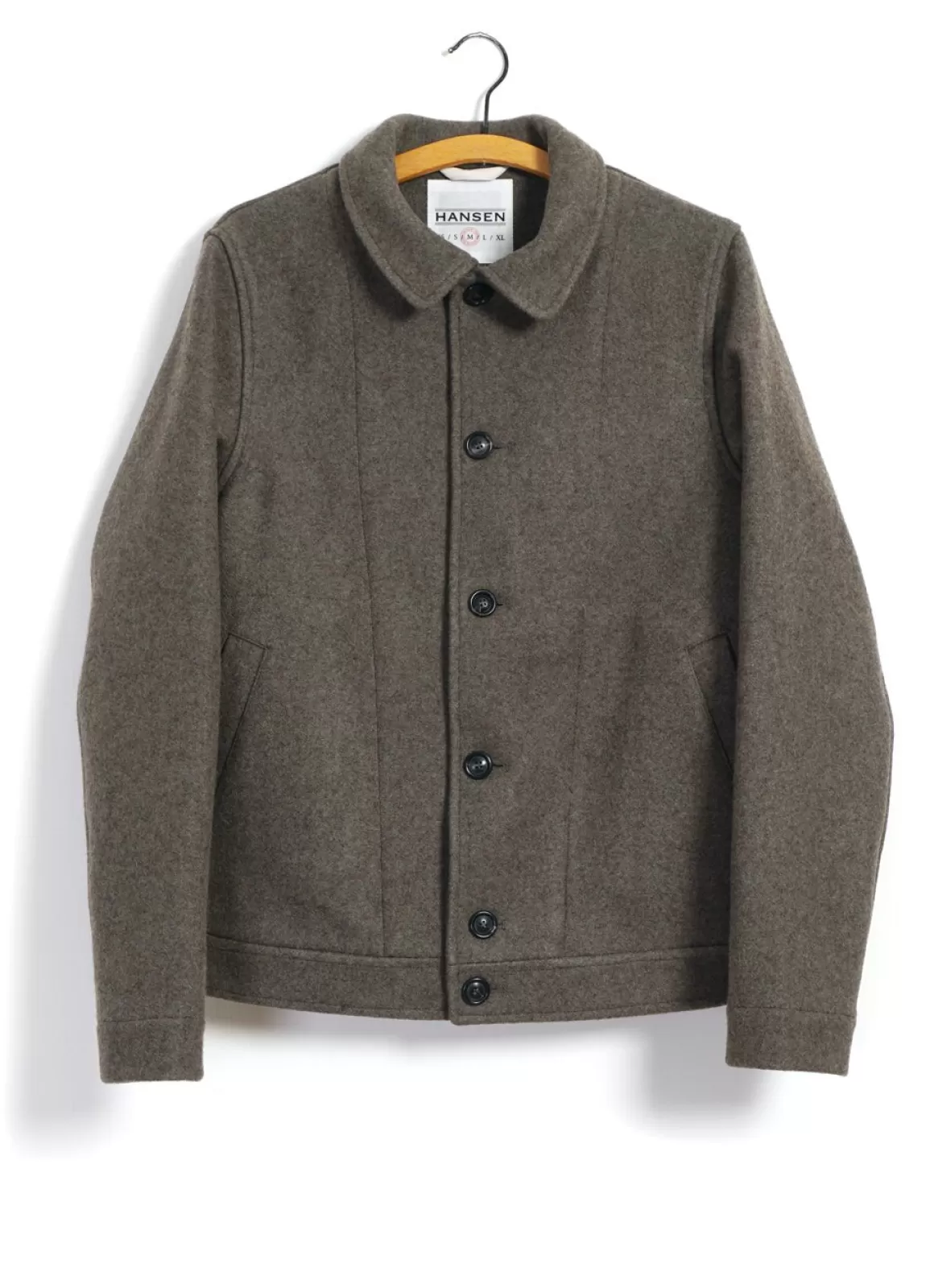 Cheap Atlas | Short Wool Felt Jacket | Grey Brown Jacket & Coats