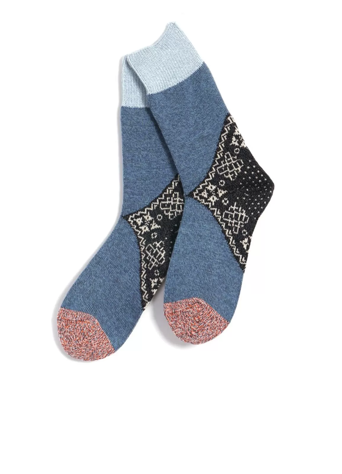 Fashion Bandana | 96 Wool Heel Socks | Black Socks