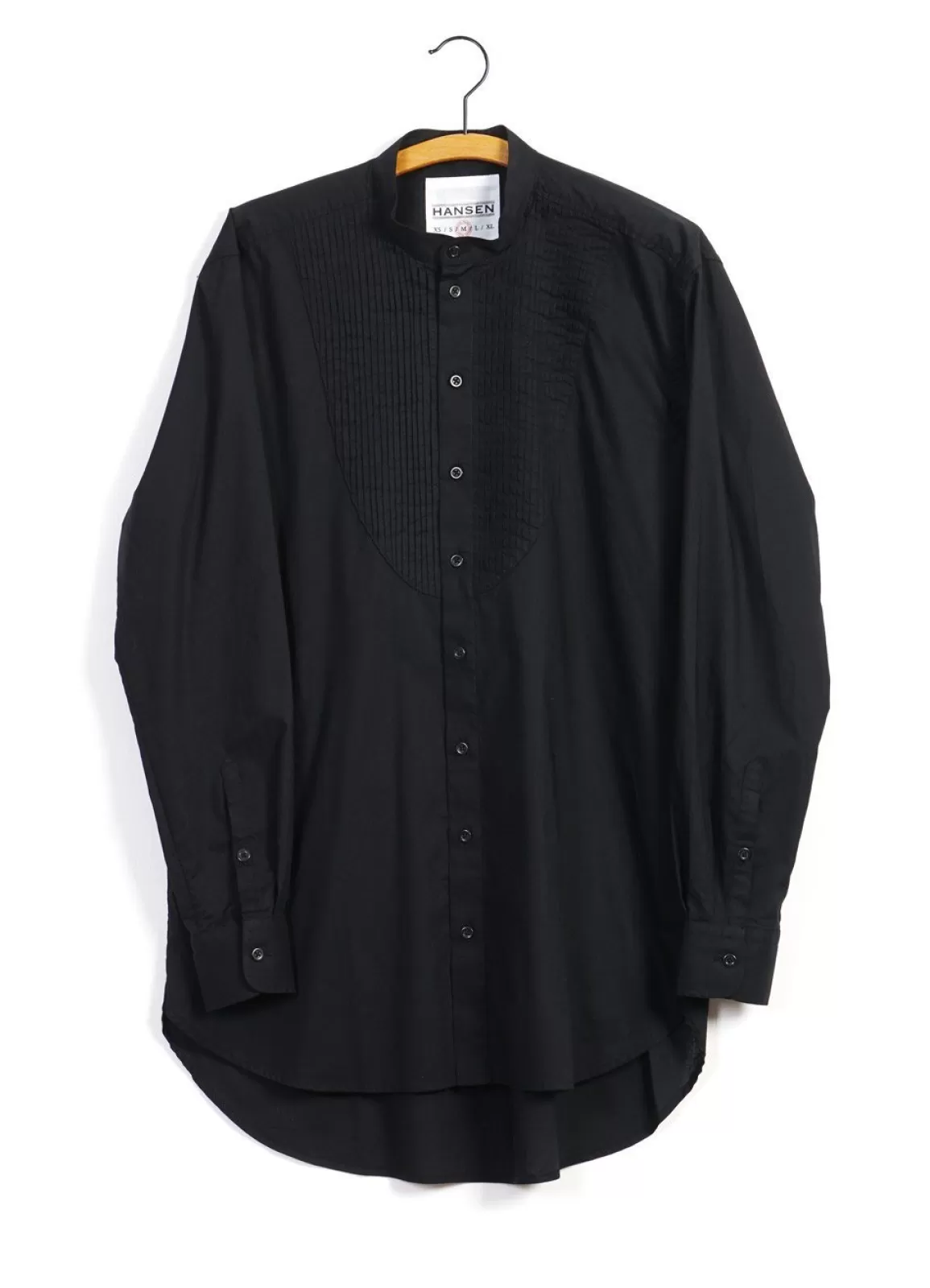 Best Sale Basse | Pleated Bib Shirt | Black Shirts