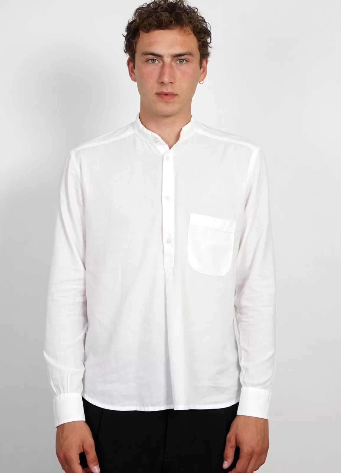 Cheap Bastian | Casual Pull On Shirt | White Shirts