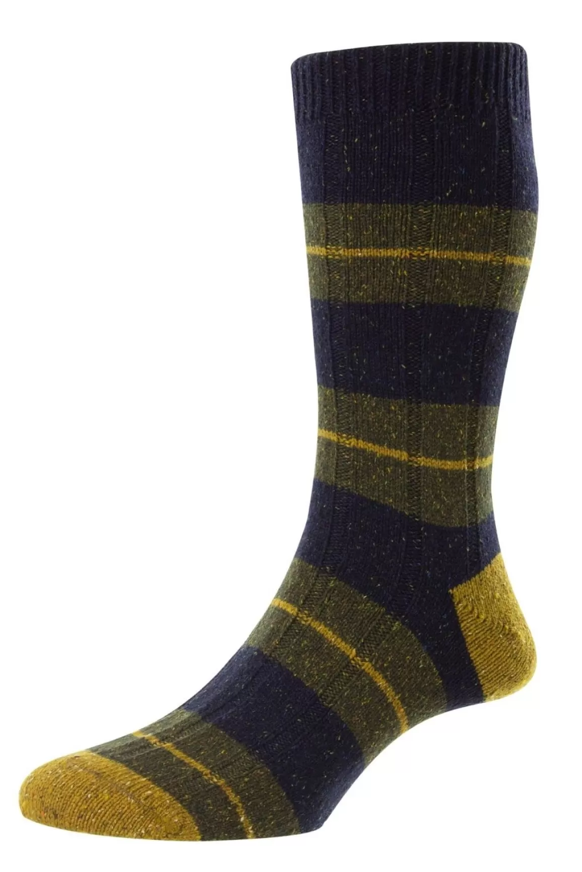 Hot Bayfield | Heavy Gauge Wool | Navy/Green Fleck Socks