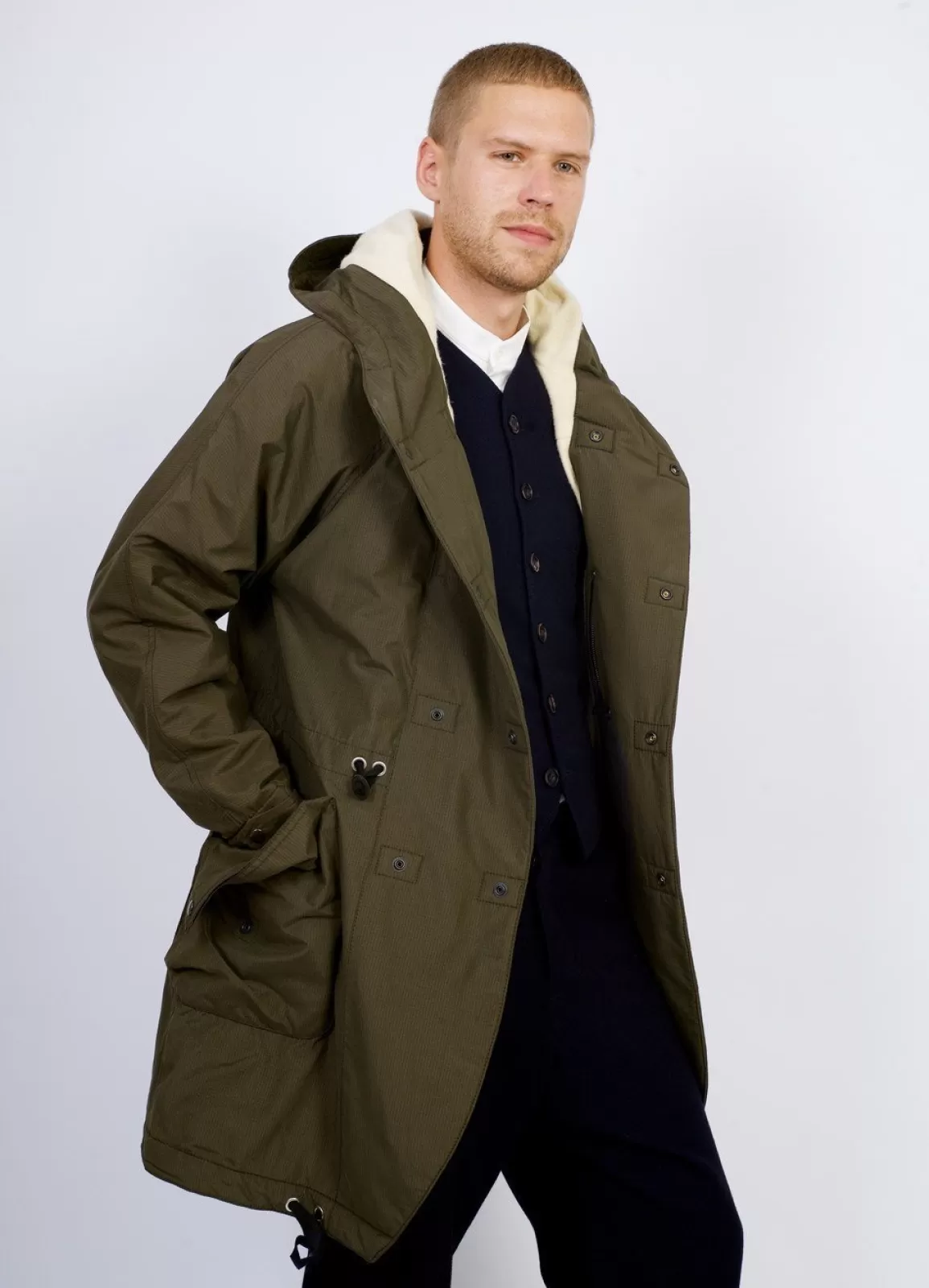 Best Sale Bjarne | Hooded Wool Lined Coat | Tech Army Jacket & Coats