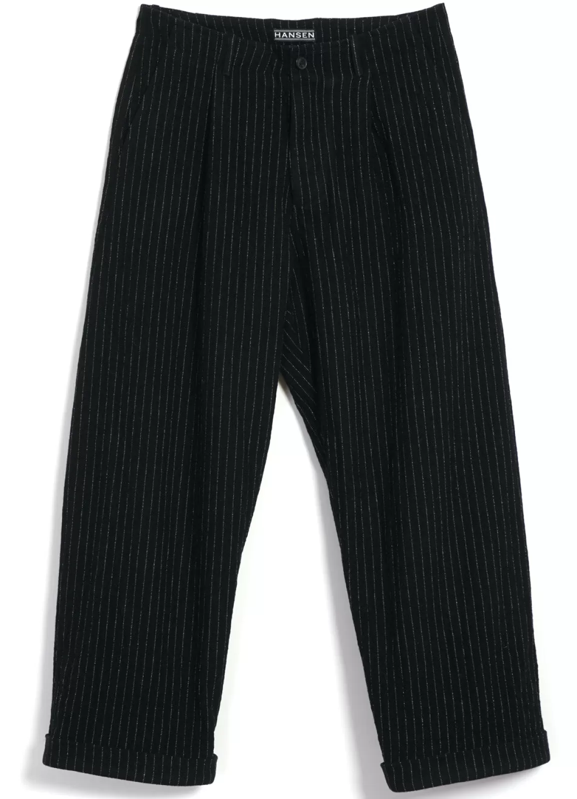 Outlet Bobby | Super Wide Pleated Trousers | Big Pin Black Trousers