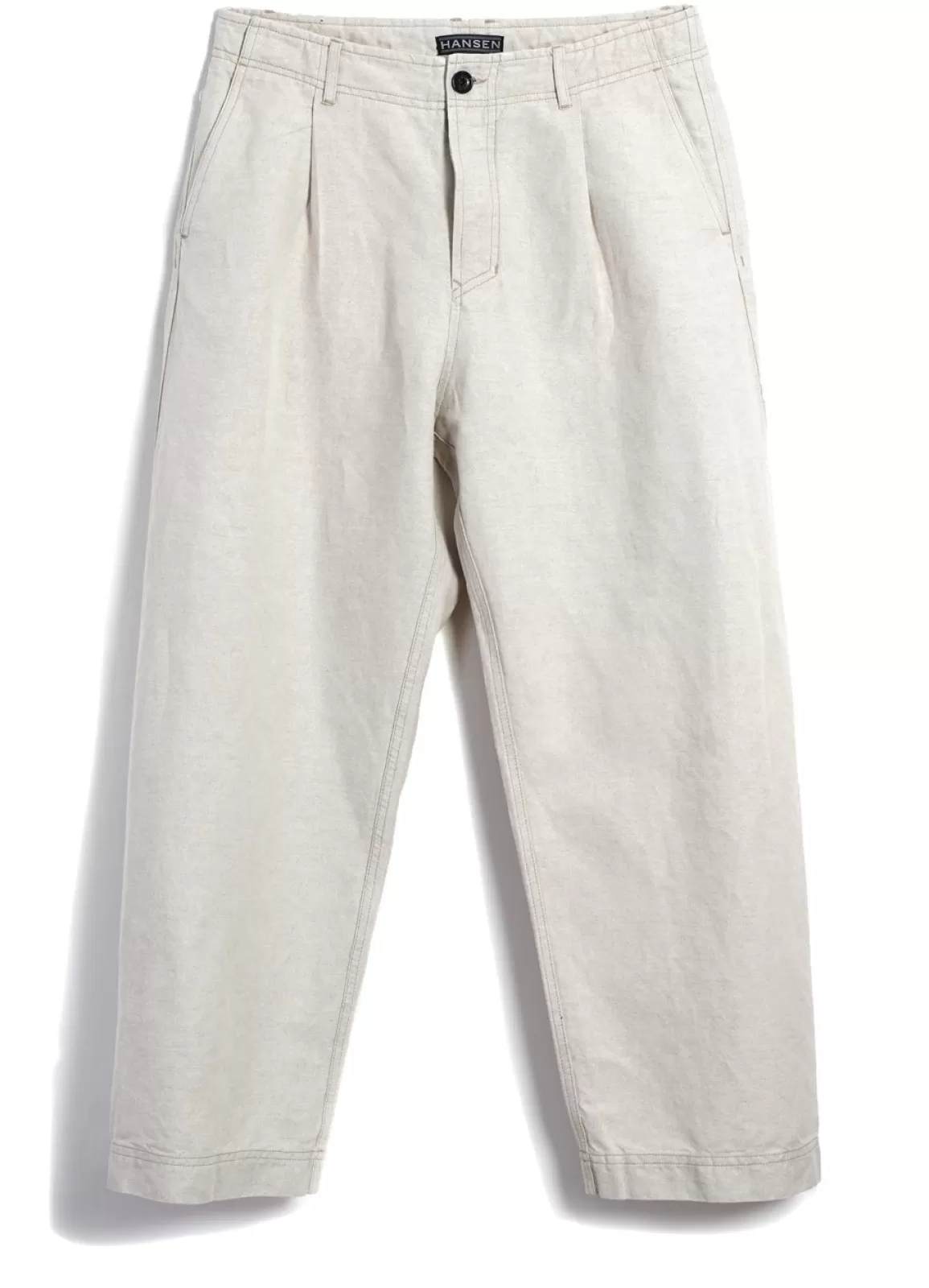 Online Bobby | Super Wide Pleated Trousers | Flax Nature Trousers