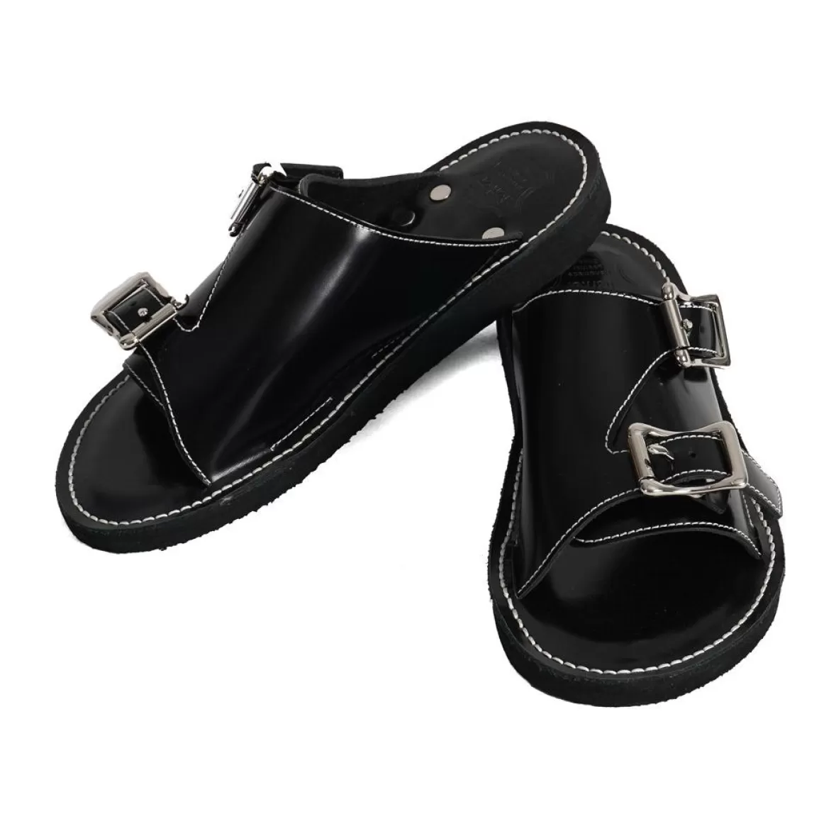 Store Calf Leather Sandal | Buckle Sandal | Black Sandals