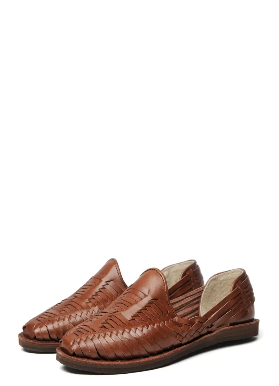 Fashion Cancun Leather Huarache | Slip On Vegetable Tanned Sandals | Brown 2 Sandals