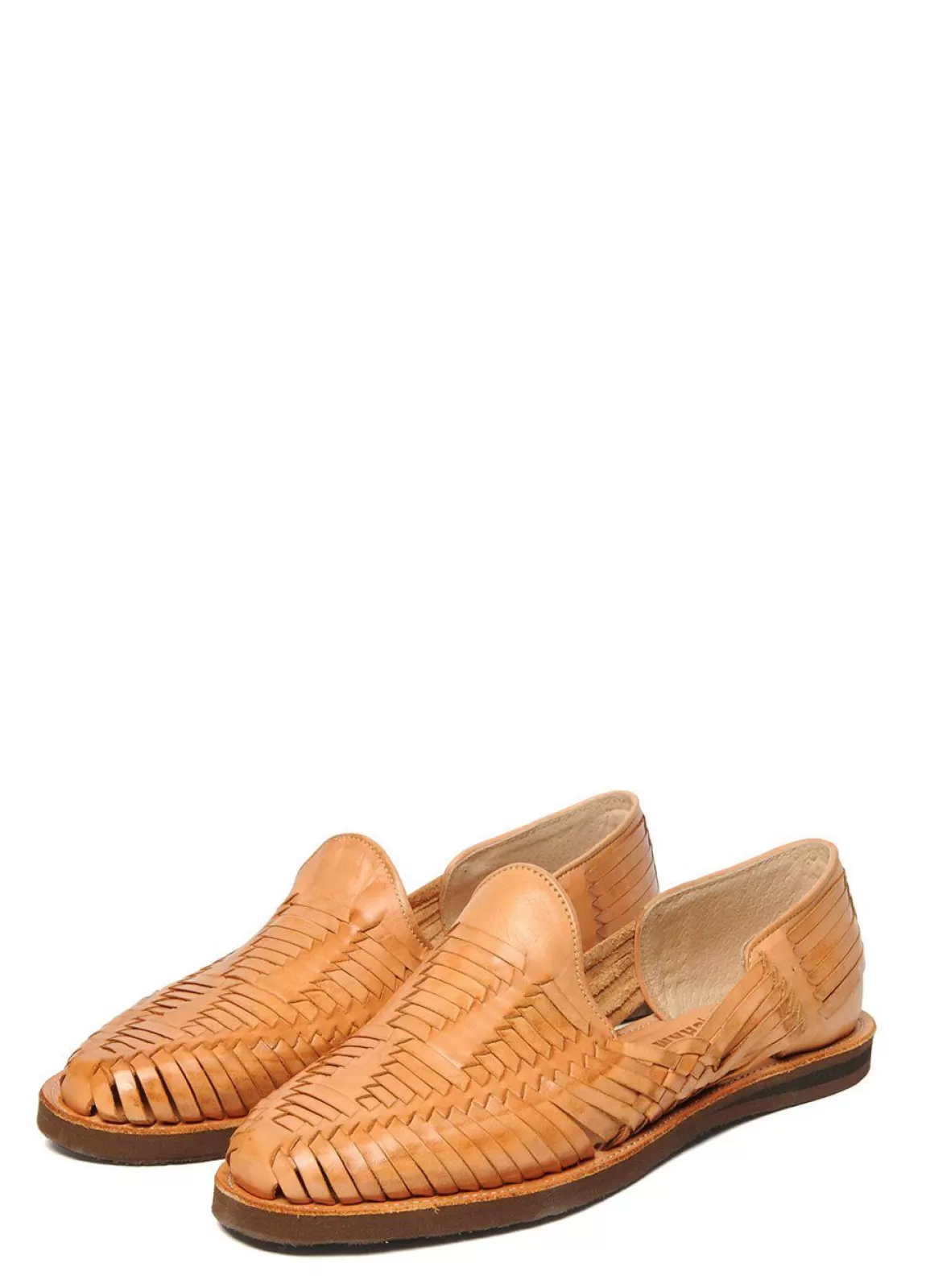 Online Cancun Leather Huarache | Slip On Vegetable Tanned Sandals | Tan 1 Sandals