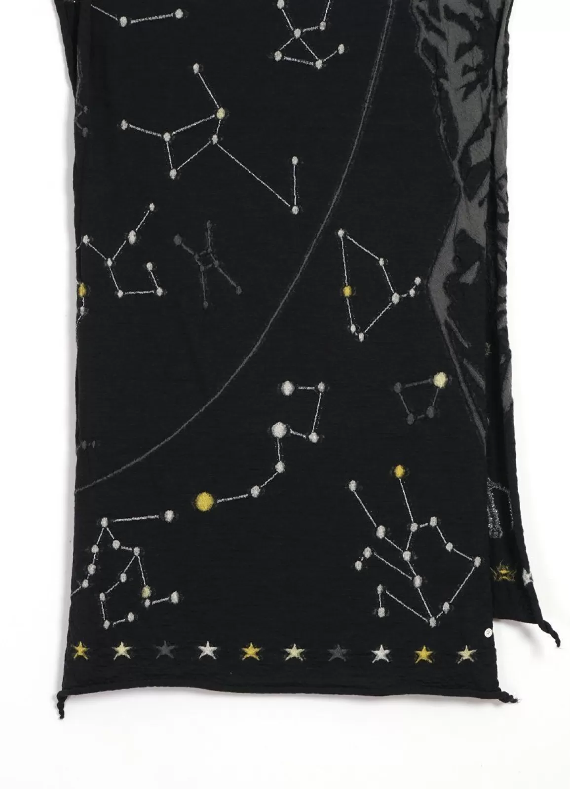 Sale Constellation | Compressed Wool Scarf | Black Knitwear