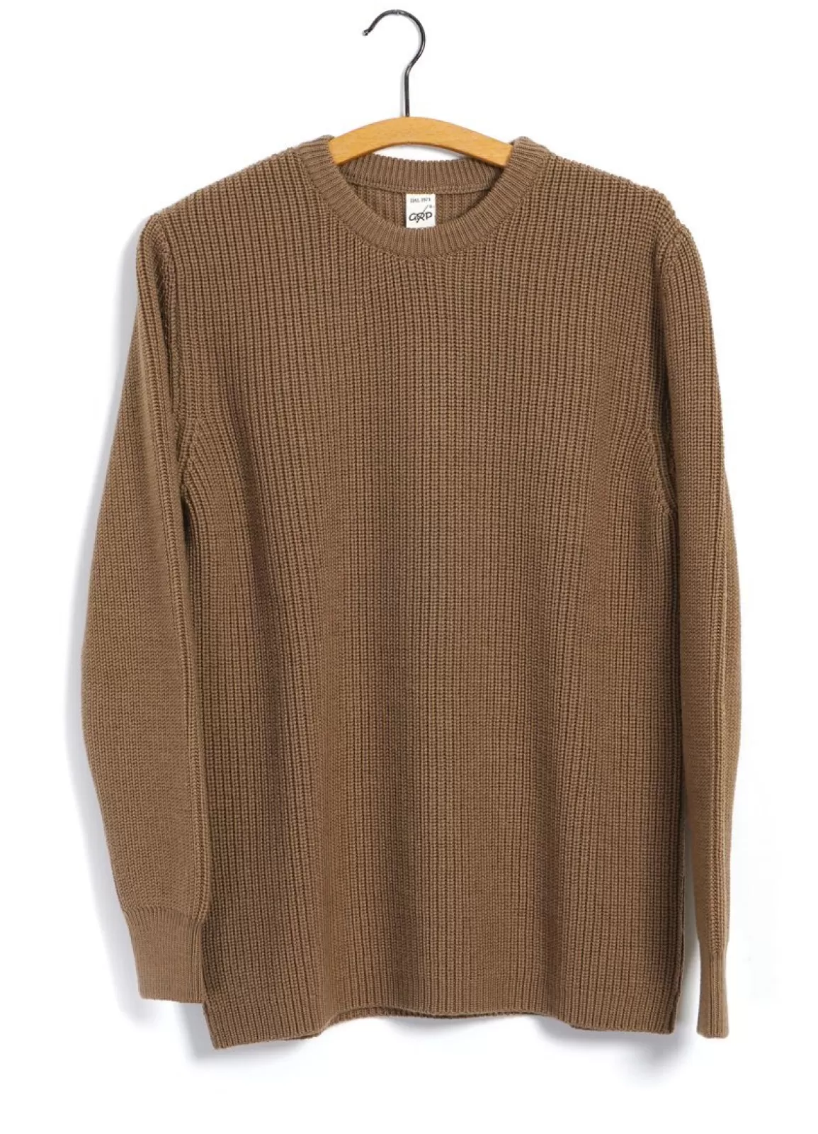 Fashion Crewneck | Soft Merino Wool Crewneck | Camel Knitwear