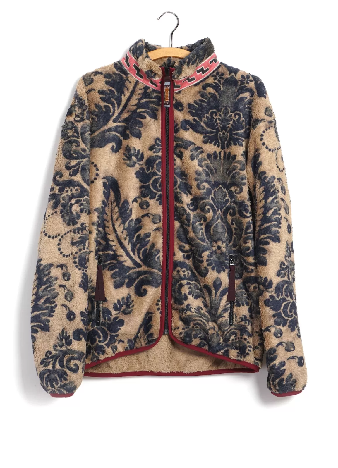 Outlet Damask Fleece | Virgin Mary Pullover | Beige Jacket & Coats