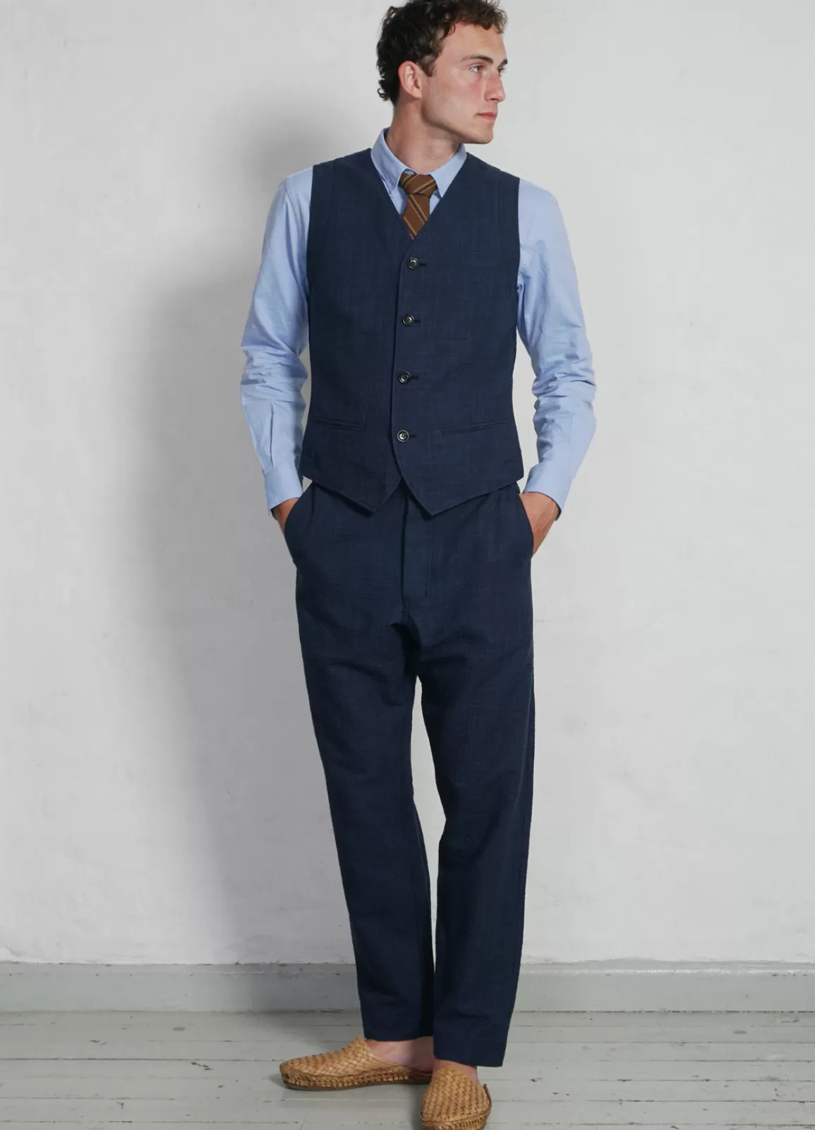 Cheap Daniel | Classic Waistcoat | Crinkle Blue Waistcoats