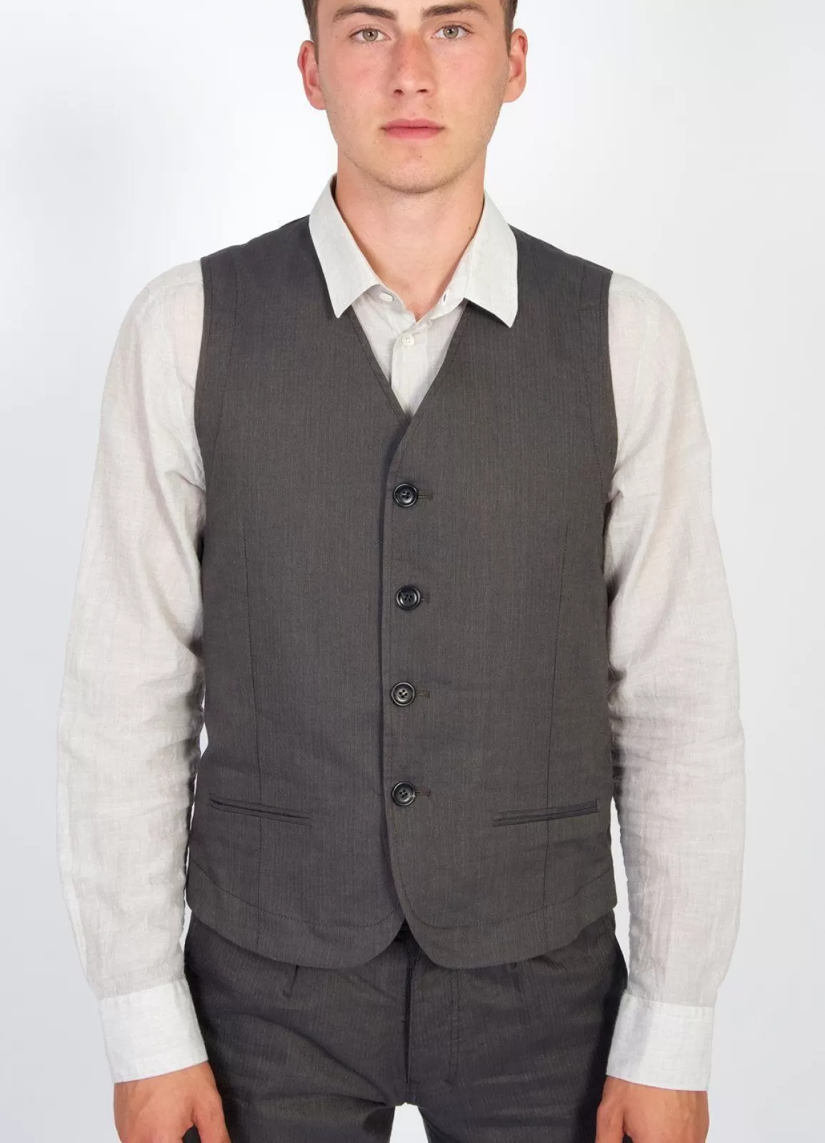 Shop Daniel | Four Button Waistcoat | Khaki Waistcoats