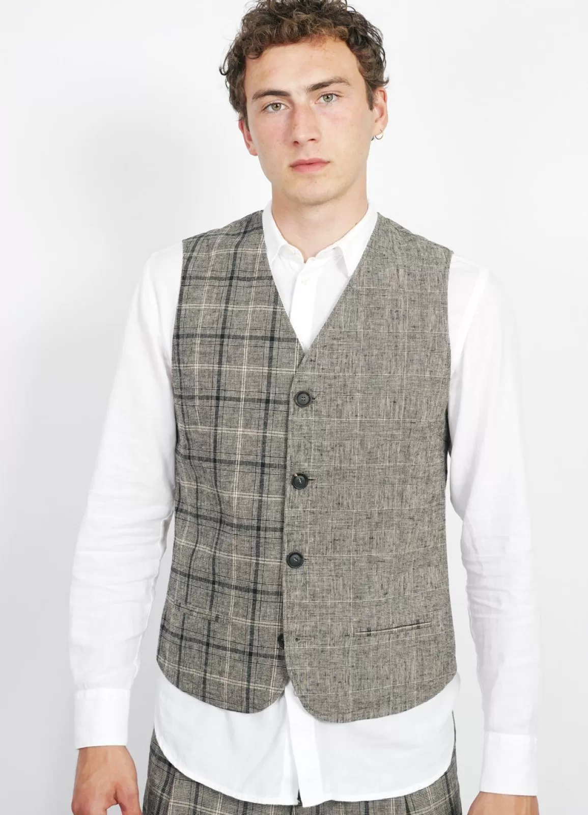 Hot Daniel | Four Button Waistcoat | Mixed Check Waistcoats