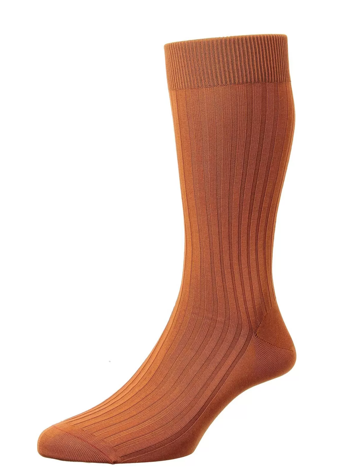 Outlet Danvers | Classic 5X3 Rib Mercerised Cotton | Cumin Socks