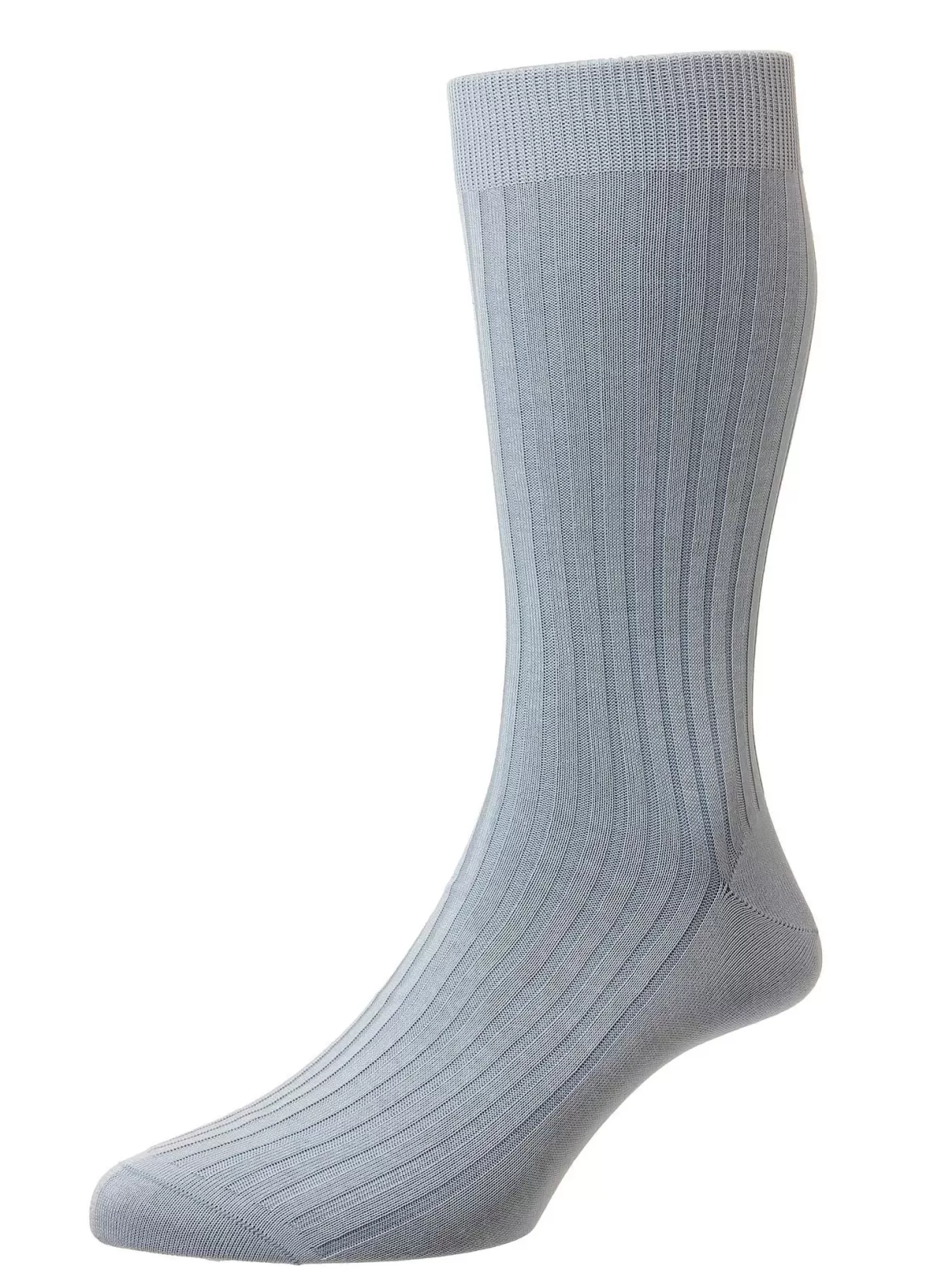 Sale Danvers | Classic 5X3 Rib Mercerised Cotton | Sky Blue Socks