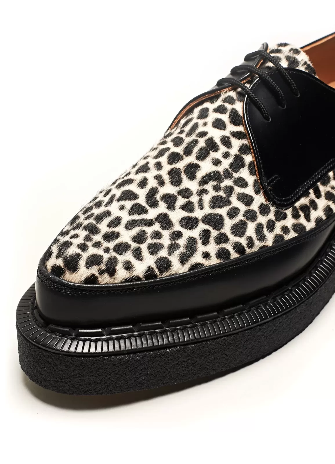 Fashion Diano | Leather Shoe | Black/Leopard Shoes