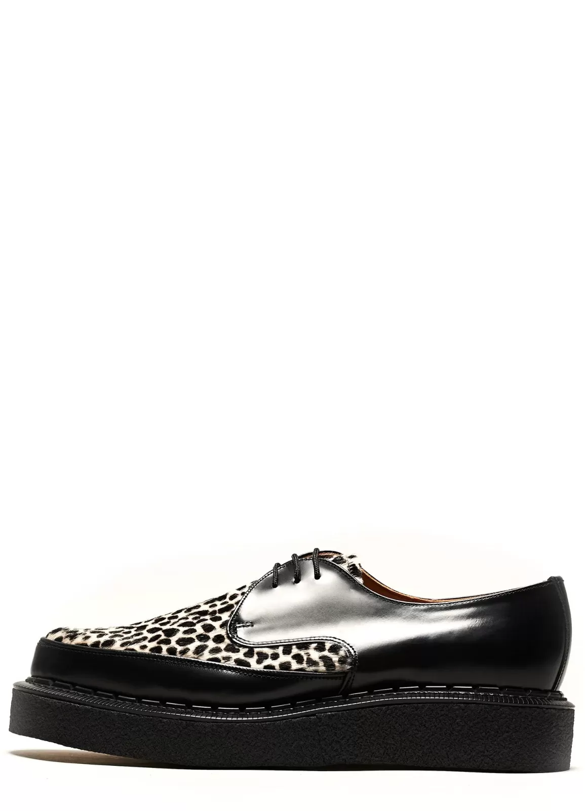 Fashion Diano | Leather Shoe | Black/Leopard Shoes