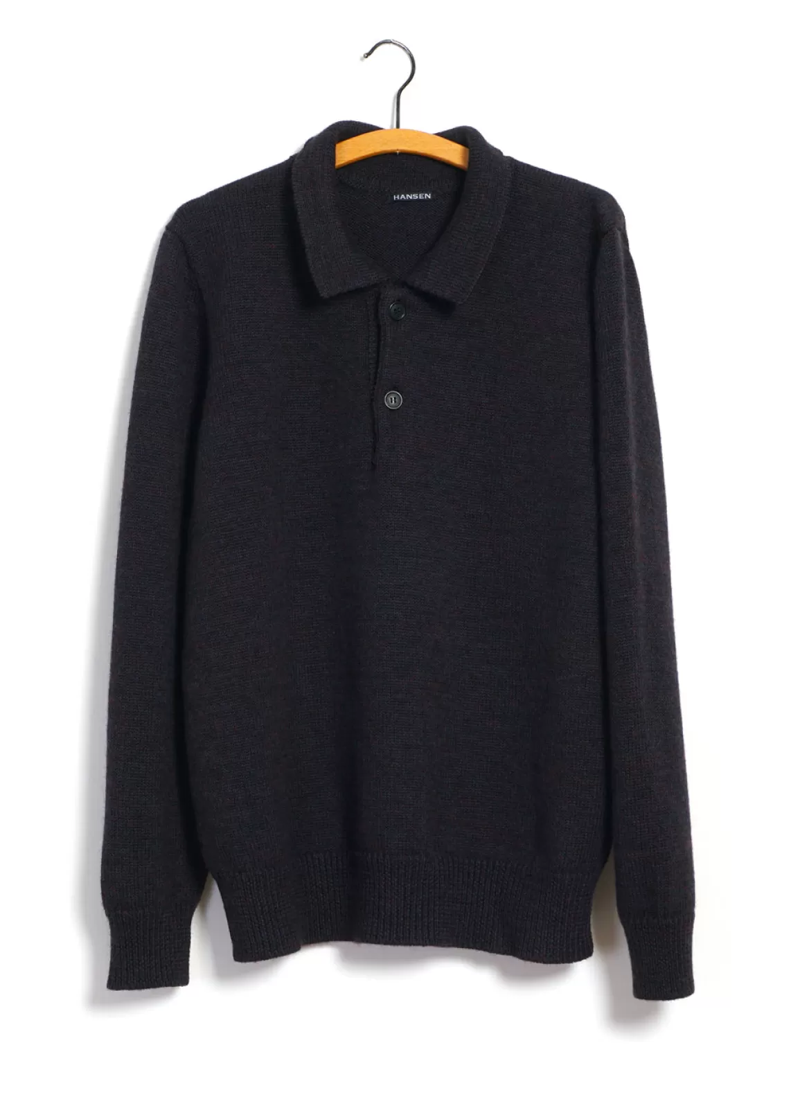 Clearance Didrik | Knitted Polo Sweater | Night Knitwear