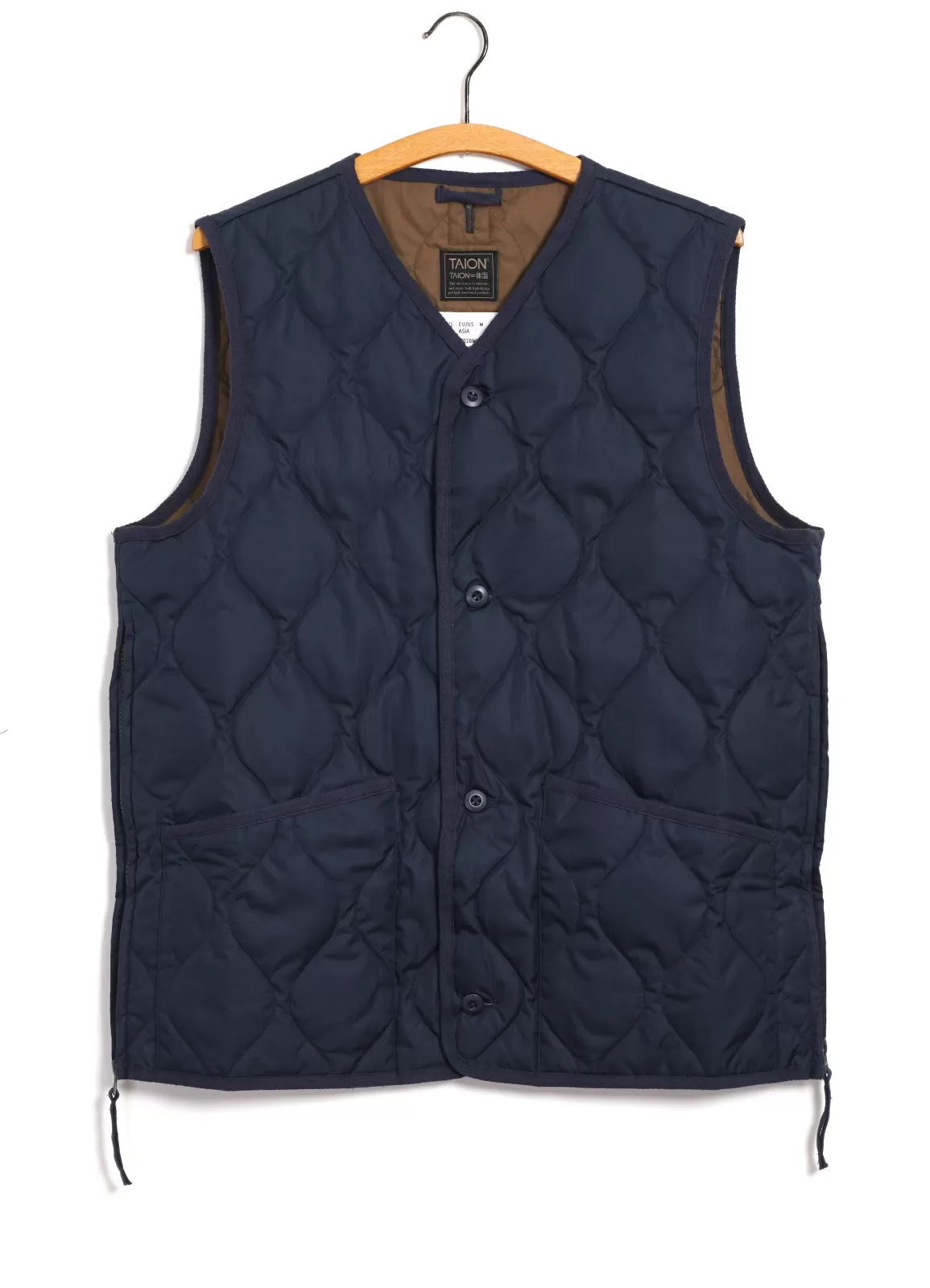 Cheap Down Vest | Military V-Neck Down Vest | Navy Jacket & Coats