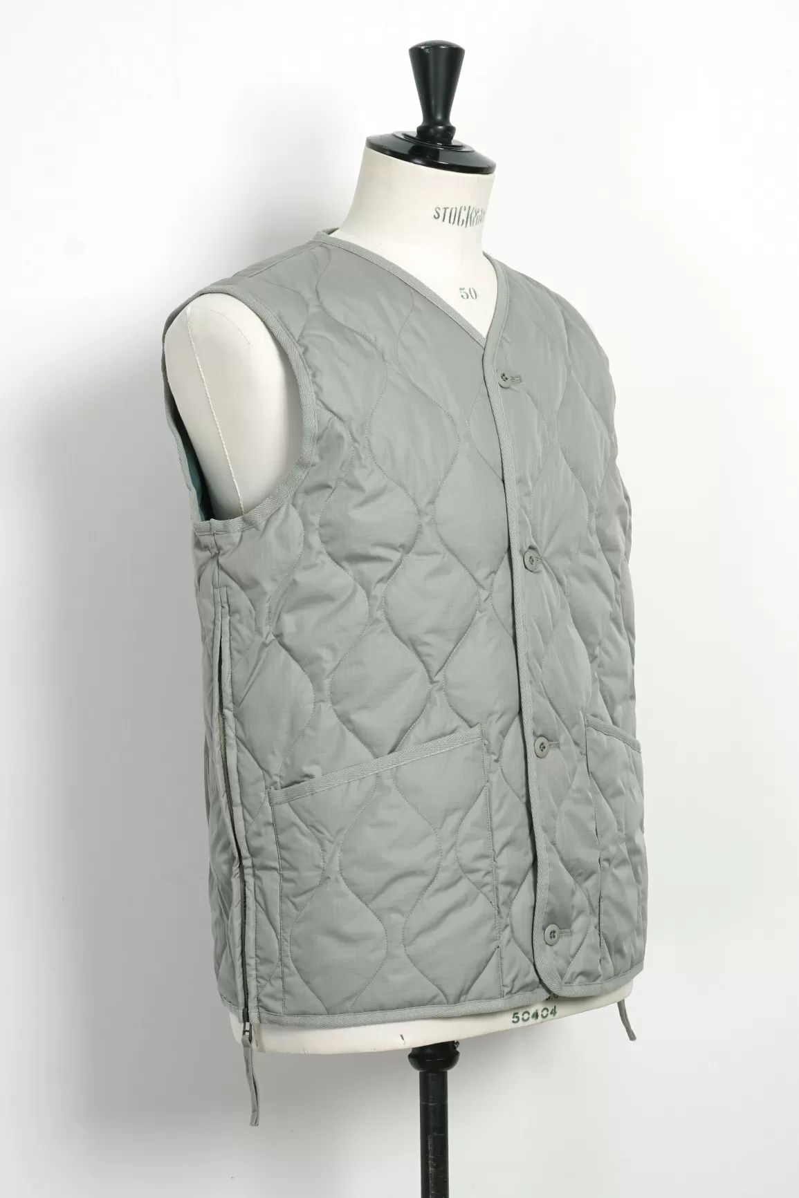 Store Down Vest | Military V-Neck Down Vest | Sage Green Jacket & Coats