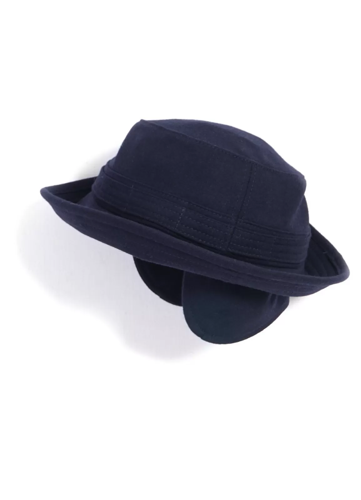 Online Edvard | Bucket Hat With Earflaps | Navy Hats & Caps