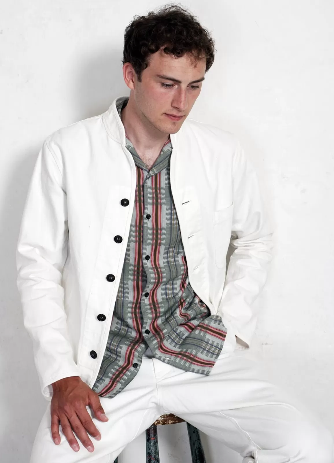 Discount Erling | Casual Work Jacket | Off White Jacket & Coats