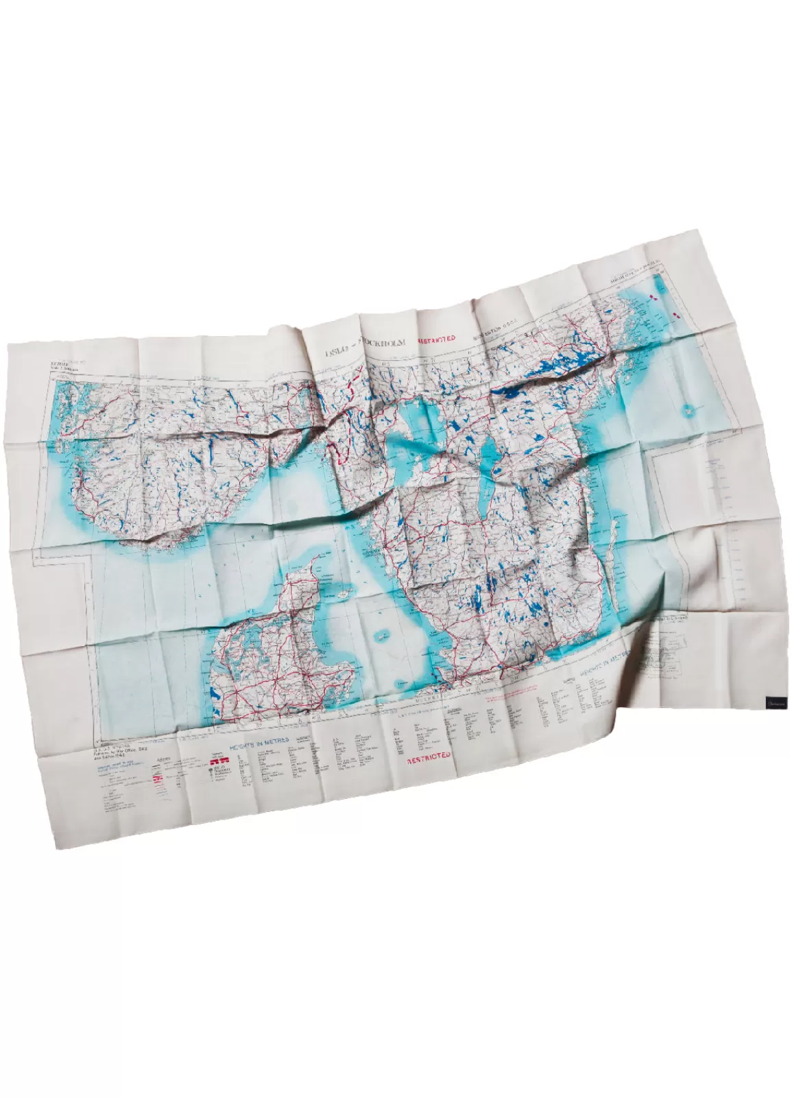 Cheap Escape Scarf | Vintage British Army Map | Oslo / Stockholm / Riga Scarves