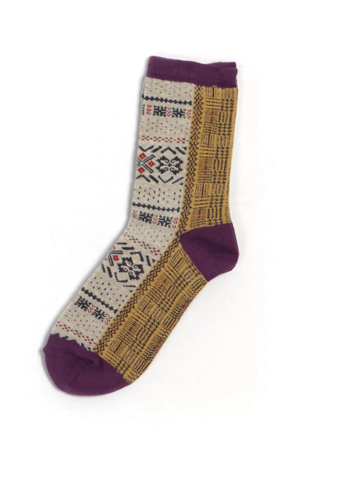 Cheap Fair Isle | 144 Yarns 1Tone Socks | Ecru Socks