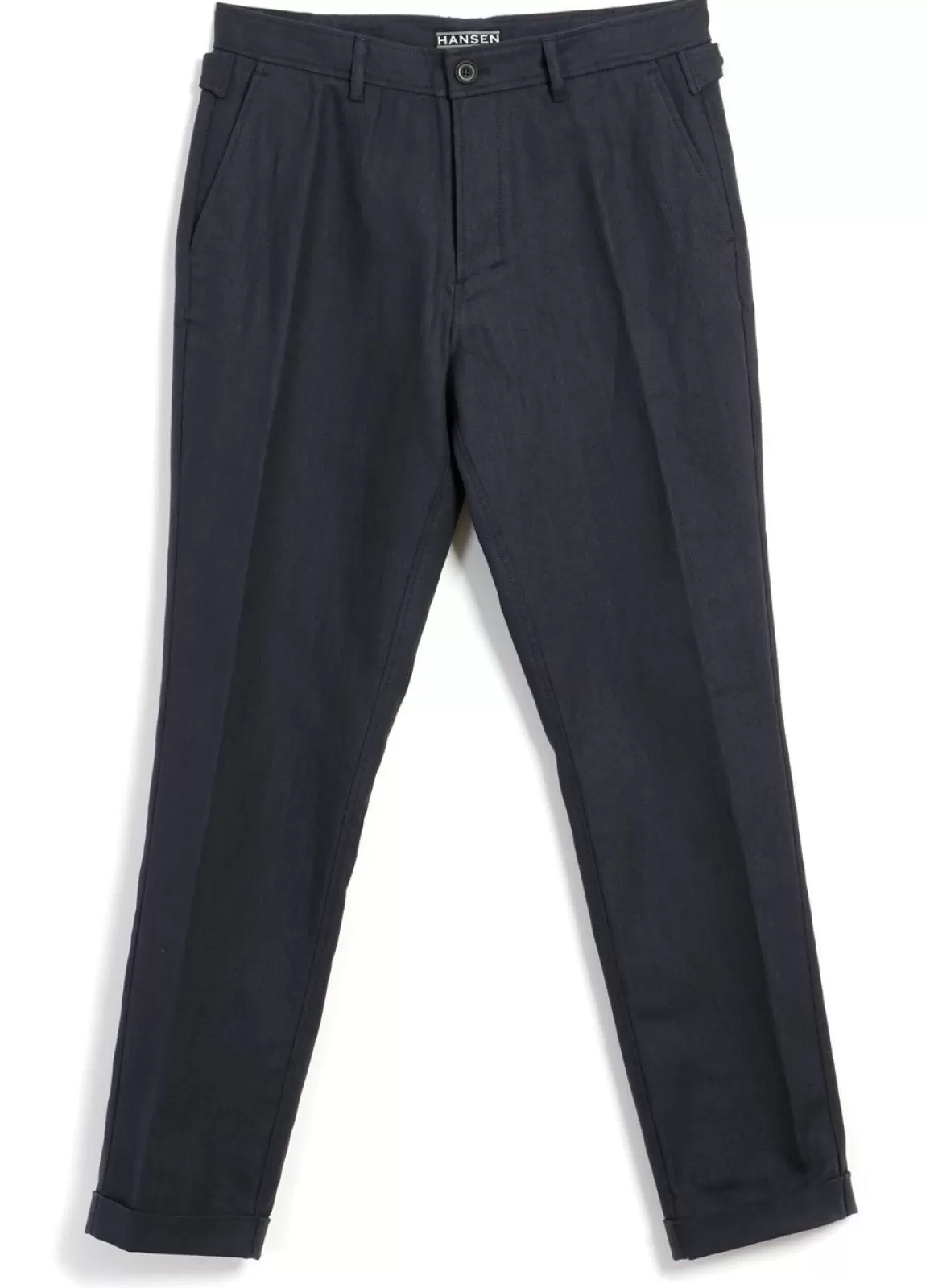 Flash Sale Finn | Side Buckle Regular Trousers | Dark Blue Suiting