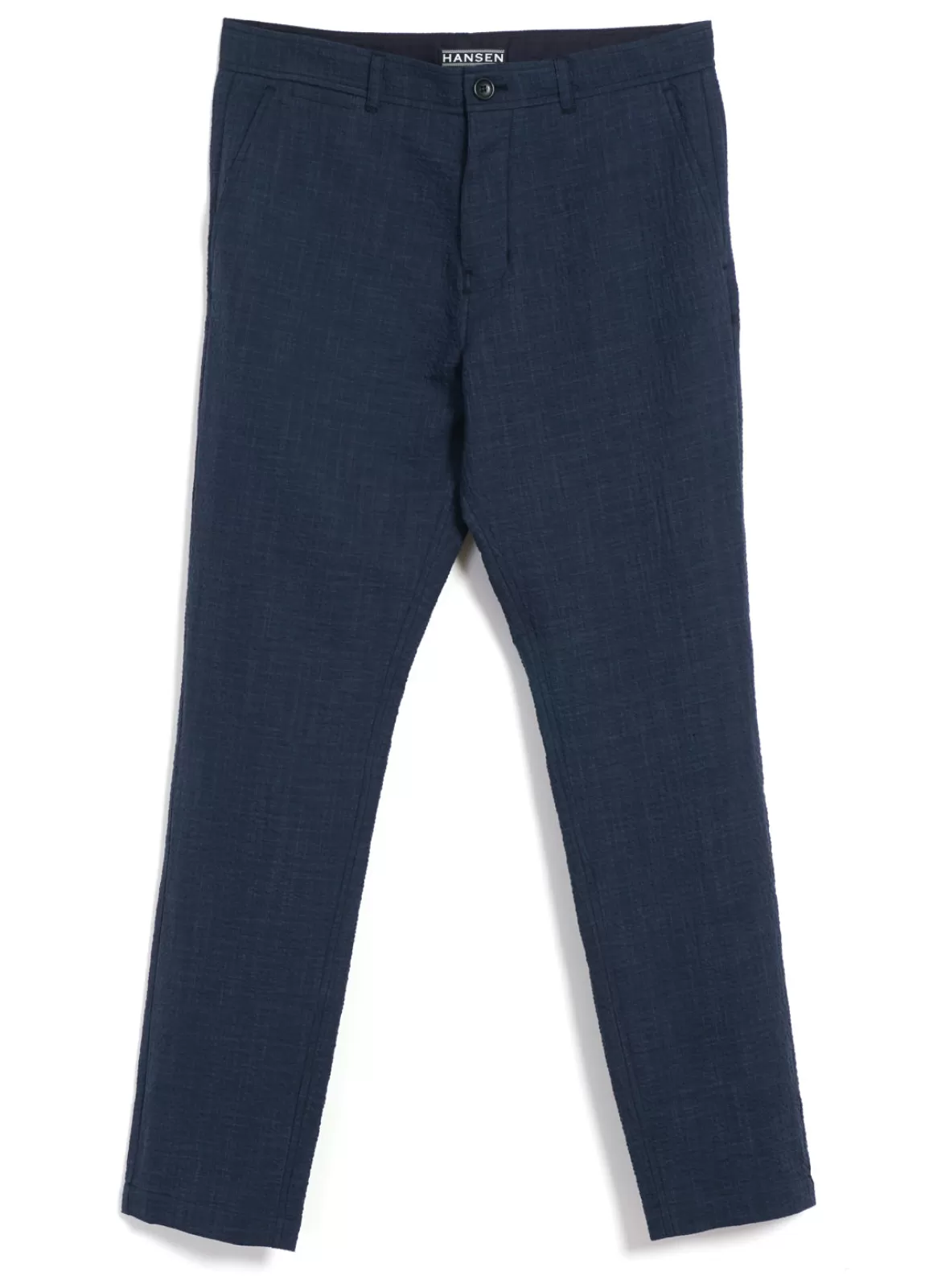 Best Fred | Regular Cut Trousers | Crinkle Blue Suiting