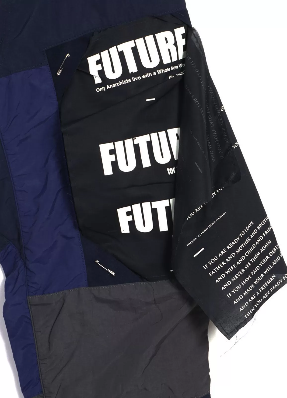 Outlet Future Panel Pants | Navy Trousers