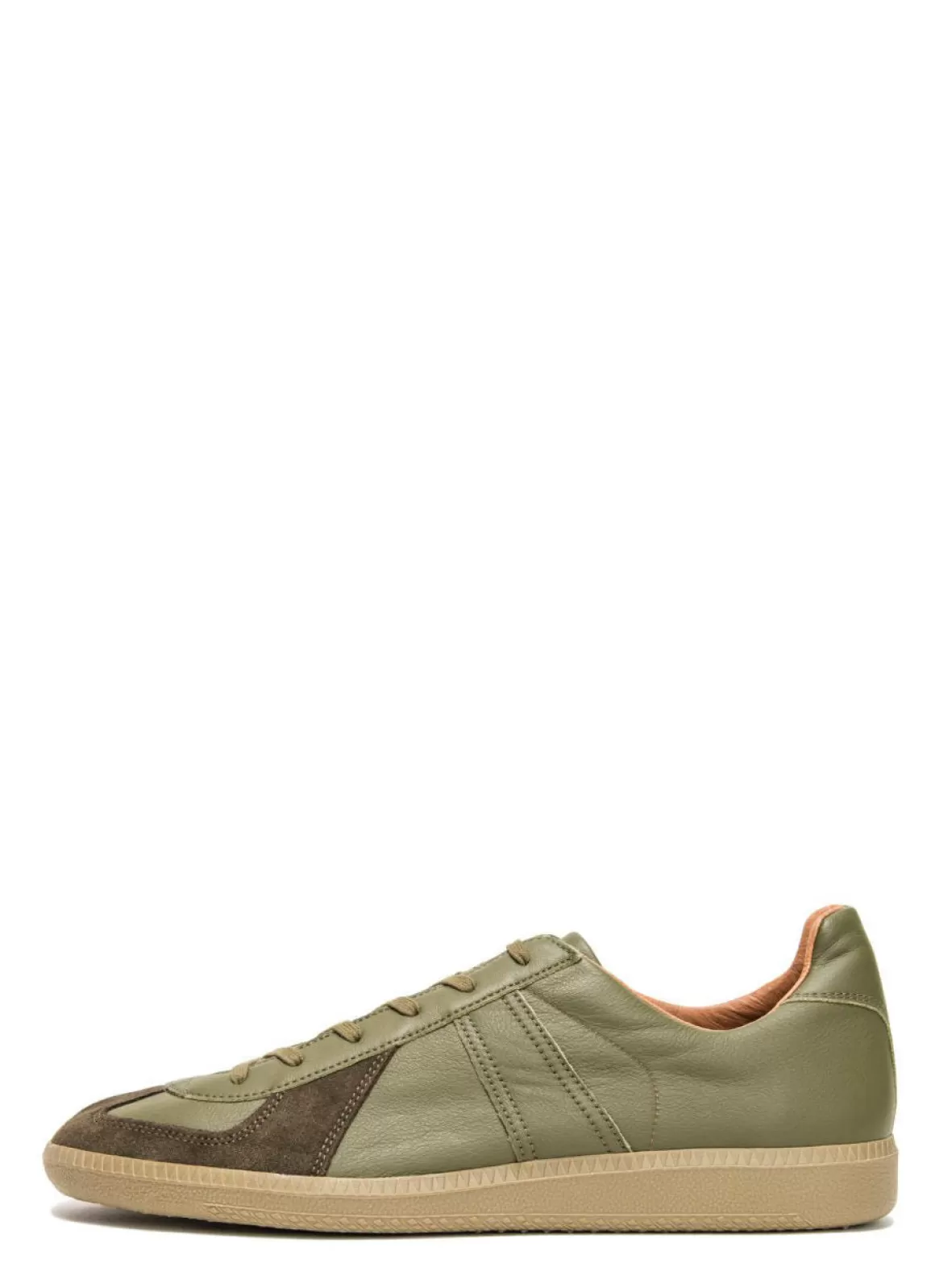 Discount German Military Trainer | Leather Sneaker | Khaki Shoes