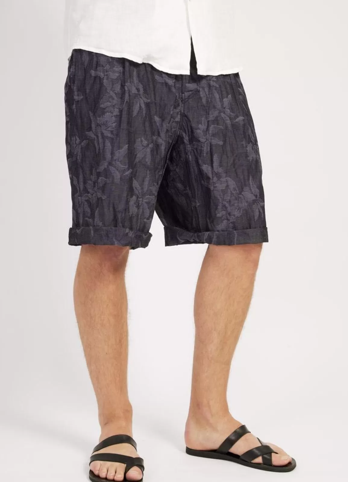 Sale Gilbert | Wide Cut Shorts | Botanic Indigo Suiting