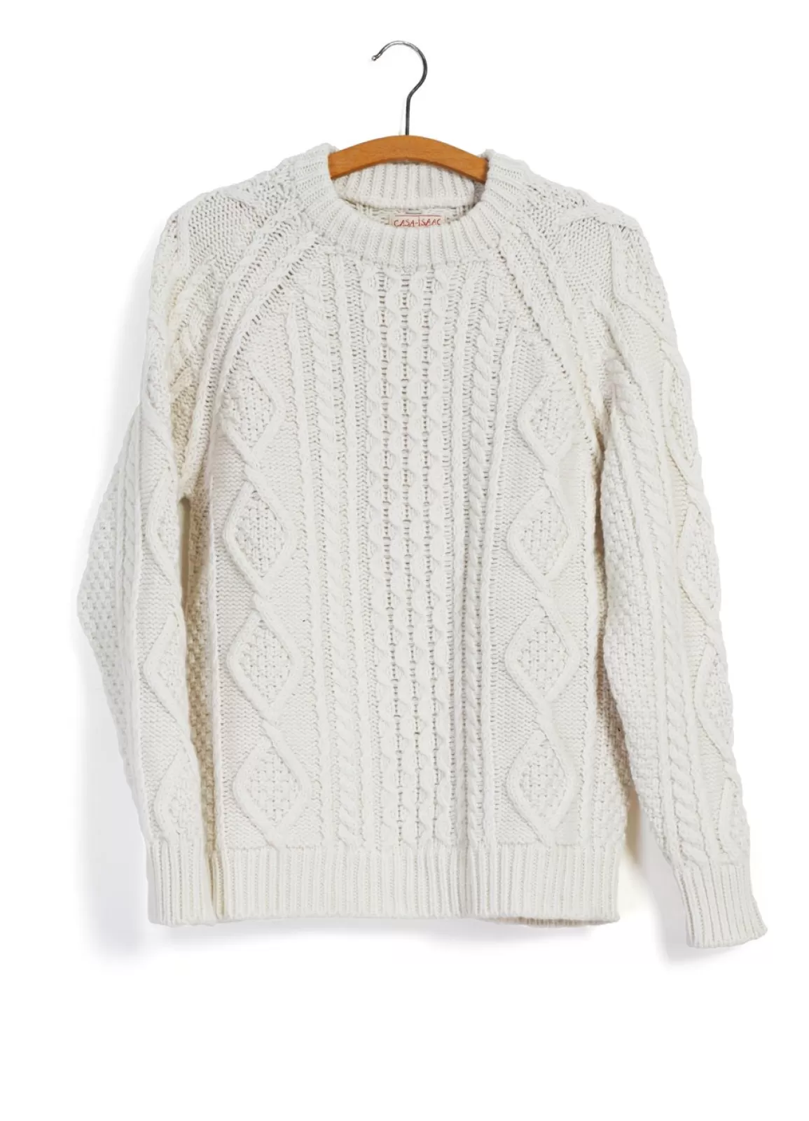 Cheap X Casa Isaac | Cable Knit Crew Neck | Ecru Knitwear