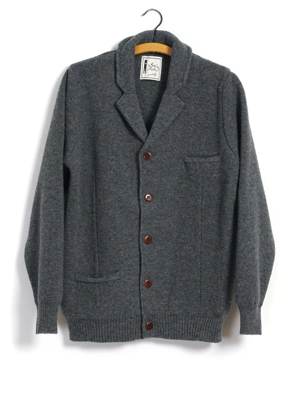 Clearance Grp X Max Rohr | Merino Wool Blazer | Grey Knitwear