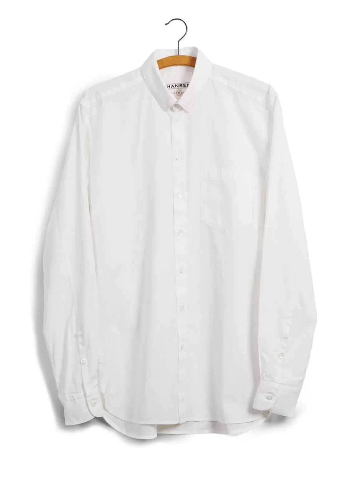 Hot Haakon | Hidden Button Down Herringbone Shirt | White Shirts