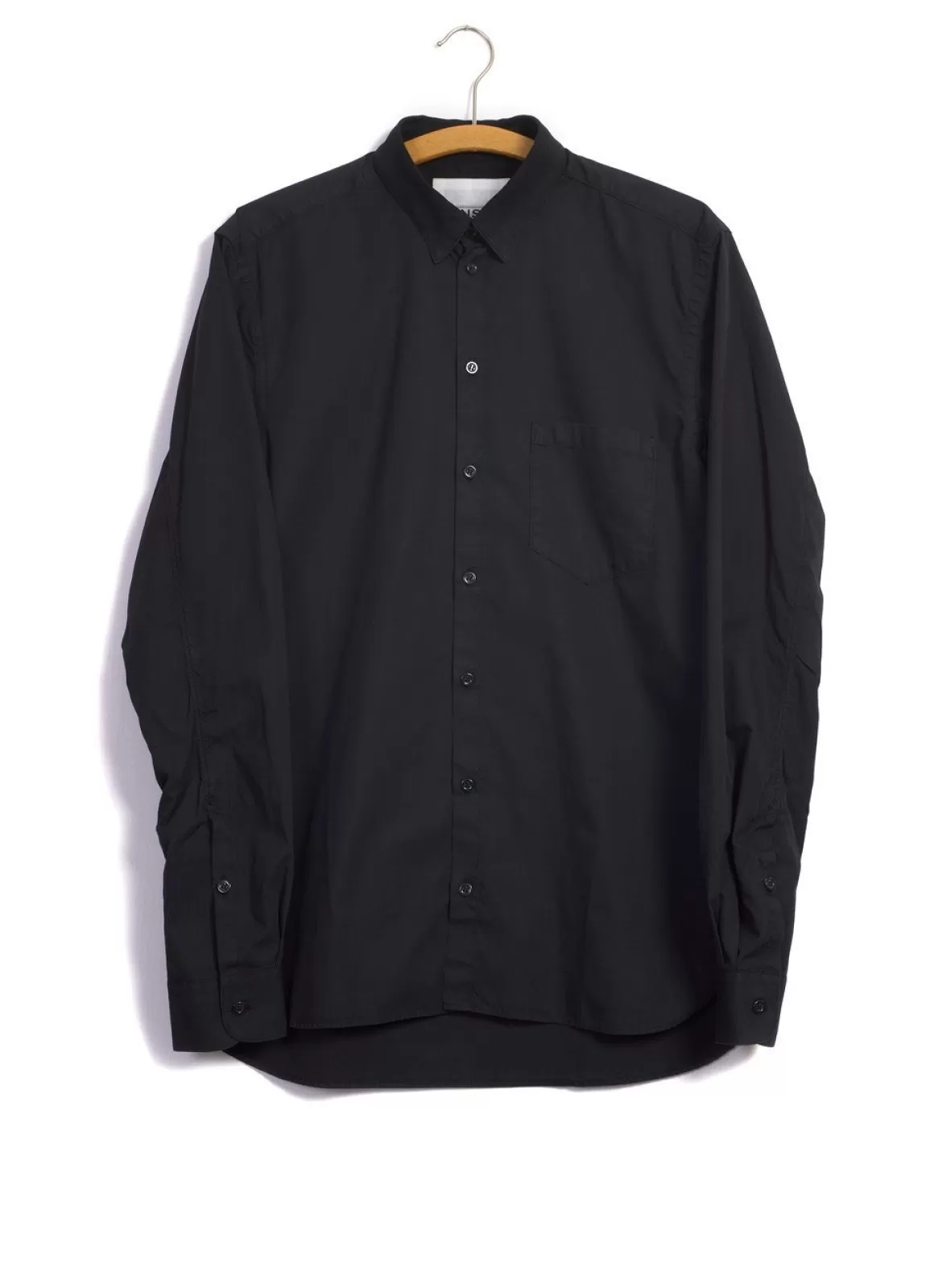 Store Haakon | Hidden Button Down Shirt | Black Shirts