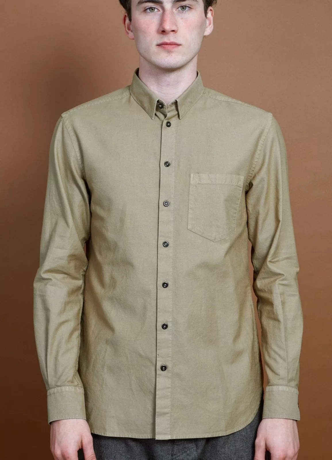 Cheap Haakon | Hidden Button Down Shirt | Gobi Shirts