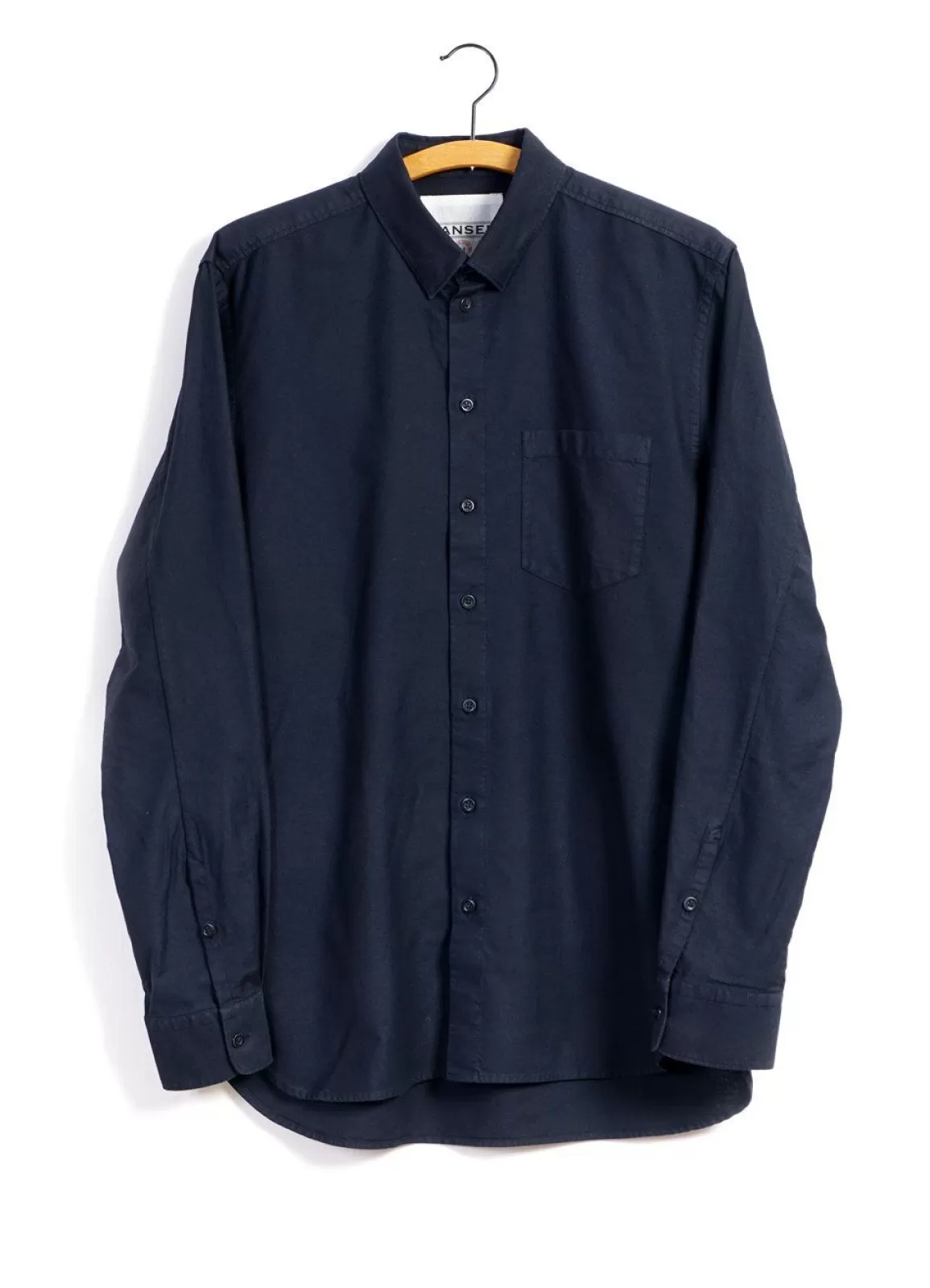 Sale Haakon | Hidden Button Down Shirt | Navy Shirts