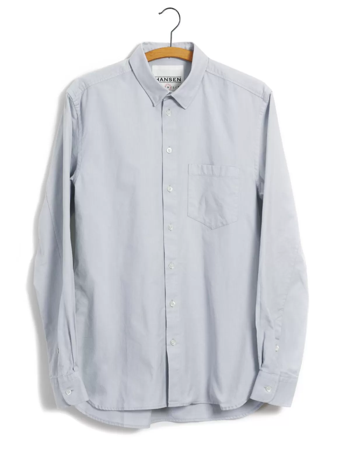 Shop Haakon | Hidden Button Down Shirt | Silver Shirts