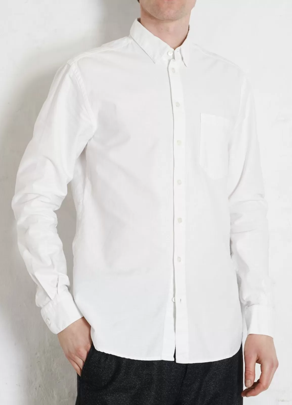 New Haakon | Hidden Button Down Shirt | White Shirts