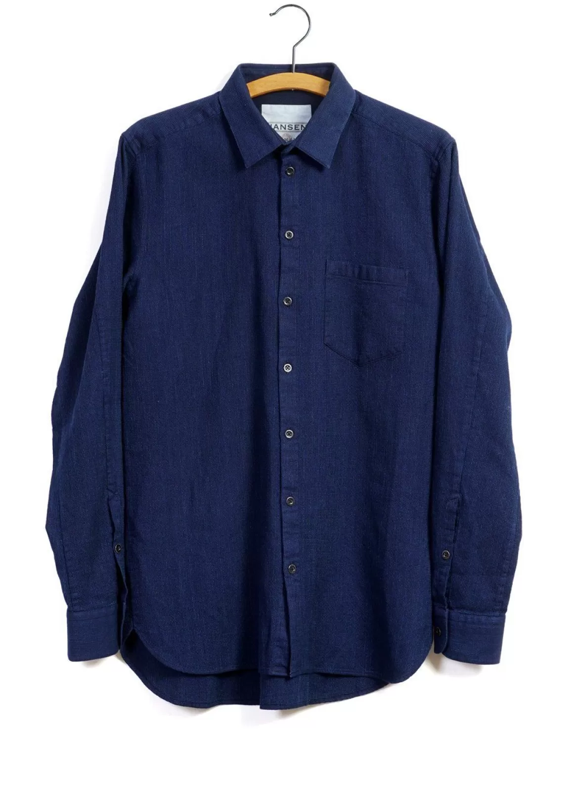 Clearance Haakon | Hidden Button-Down Shirt | Indigo Shirts