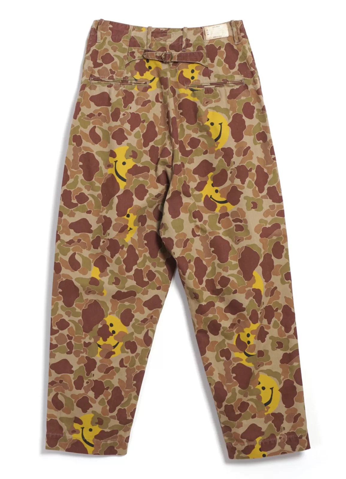 Shop Happy Peek-A-Boo | Herringbone Camo Neem Pants | Beige/Khaki Trousers