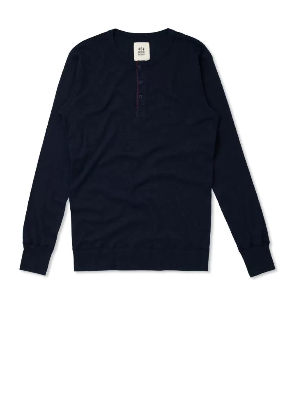 New Harri | Organic Long Sleeve Henley | Deep Marine Jerseys